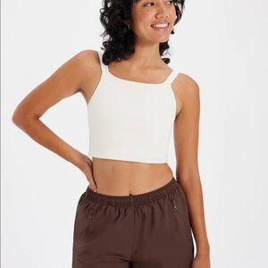 Girlfriend Collective Ivory High Neck Longline Bra